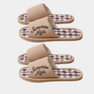 어노에즈 빅사이즈 290 빨아쓰는 왕발 거실화, 2개, 체크브라운