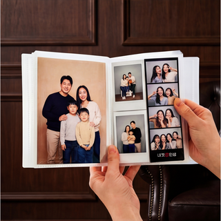 추억가득 인생 사진첩 네컷 앨범 폴라로이드 포토북 바인더 포토앨범, 40매, 투명