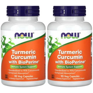 나우푸드 터메릭 커큐민 바이오페린 심황 강황 뿌리 추출물 베지캡슐, 2개, 90정