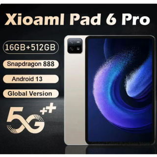 [CN] 글로벌 태블릿 안드로이드 13.0 패드 6 프로 스냅드래곤 888 PC 5G 듀얼 SIM 카드 또는 와이파이 HD 4K Mi 16GB 512GB, [03] 16GB 512GB, [01] black, 1개