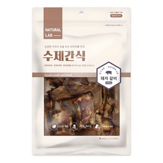네츄럴랩 강아지 수제 건조간식, 돼지갈비, 300g, 1개