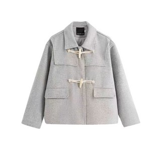 여성 울코트 짧은길이 에이라인 숏 떡볶이 코트