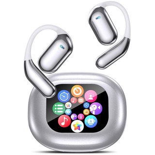 AI 번역 이어버드 144개 언어 실시간 번역기 이어폰: 블루투스 5.4 OWS 오픈 이어 및 LCD 터치 4-in-1 번역 장치 여행 비즈니스 학습 회의용 이어 버드, AI 번역 이어버드, 144개 언어 실시간 번역기 이어