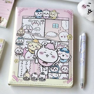 吉伊卡哇Chiikawa筆記本 彩頁橫線加厚手帳本 A5皮質學生通用記事本, 吉伊卡哇A5皮質彩頁本丨一本, 1個