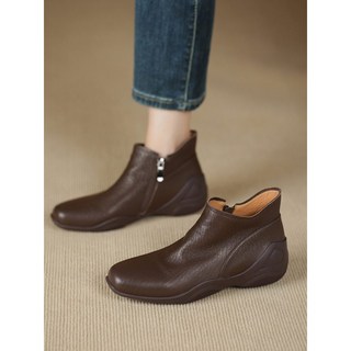 軟底羊皮切爾西及踝靴，運動風馬丁靴