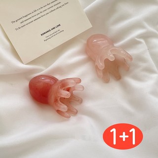 1+1 PHILIP 문어 괄사 마사지기 얼굴 리프팅 지압 마사지기 붓기제거 뷰티 홈케어, 마블 핑크, 2개