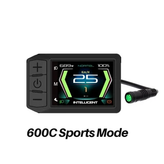 전기 자전거 LCD 600C 블루투스 디스플레이 BF-UART Bafang 미드 허브 모터 36V 48V 52V에 적용 가능한 새, 01 600C Sports Model, 01 빠른