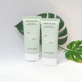 코슬로우 고운쑥 무기자차 선크림 SPF50+ PA++++ 논코메도제닉 무자극, 2개, 50ml