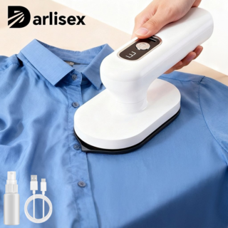 Darlisex 무선 스팀다리미 USB 휴대용 핸디형 여행용 가정용 다리미, 흰색