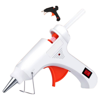 開關式熱熔膠槍，快速加熱，人體工學設計，安全耐用，精準控膠，輕巧便攜，多材質適用, 經典黑, 1個