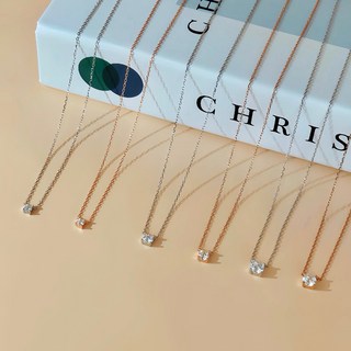 SUMMER韓 銀飾 925純銀 八心八箭 超閃單鑽 鎖骨項鍊 全純銀 韓國飾品