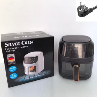 15LAir 智能可視觸摸空氣炸鍋家用烤箱全自動電炸鍋, 8L透視黑色空氣炸鍋歐規顏色隨機