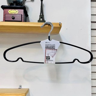 맑은하루 PVC 논슬립 라운드 옷걸이 5P(색상랜덤), 단품, 5개