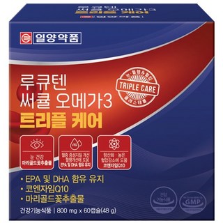 일양약품 루큐텐 써큘 오메가3 트리플 케어 코엔자임Q10+루테인+오메가3, 1개, 60정