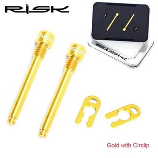 자전거 티타늄 합금 볼트 디스크 브레이크 패드 고정 나사 장착 시마노 AVID HAYE, [01] Gold and Circlip, 1개
