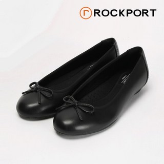 [락포트(슈즈)] 락포트 여성화 레이건 펌프 보우 플랫슈즈 무광 블랙 M CH4577