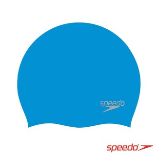 教練先生 SPEEDO 合成泳帽 矽膠泳帽 成人用 SD8720640001 SD8709849086, 1個, 矽膠 Plain Moulded 海洋藍