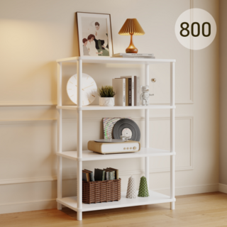 워너픽 다용도 선반 진열장, 4단, 화이트