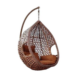 가정용 해먹 그물 그네의자 야외 1인용 베란다 침대 라탄 브라운+팔걸이, 6. 루비등나무-싱글그레이팔걸이+발