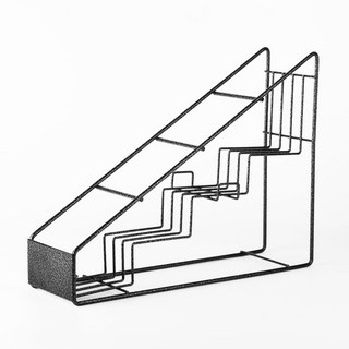 카페 소스 시럽 디스펜서 4구 철제 거치대, 1개, 블랙