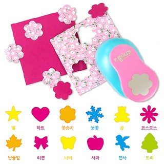 종이나라 모양펀치 대 26mm, 1개, 하트