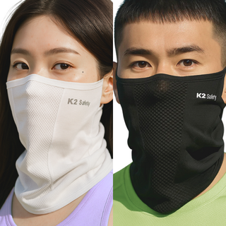 K2 세이프티 쿨핏 자외선차단 마스크, 화이트+블랙, 1개