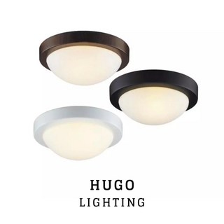 雨果燈飾 白玉圓形吸頂燈 適用於陽台、走道、客廳, 木紋單燈