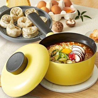 네오플램 인덕션겸용 라면냄비 편수18cm+실리콘찜판+나눔뚜껑, 1개, 18cm