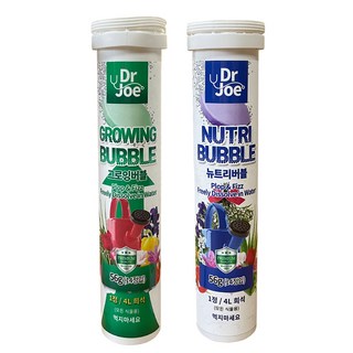 누보 발포 확산형 개화촉진제 복합비료 화분 홈가드닝 미량요소 식물영양제 비료, 그로잉버블+뉴트리버블, 1세트