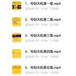 易&學 號碼天機系列網課 5集