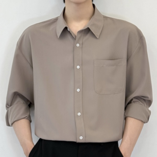 데이로아 남자 긴팔셔츠 빅사이즈 오버핏 링클프리 캐주얼 남방