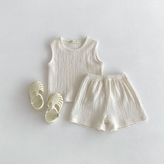 베베니즈 아동용 물결주름 민소매 상하의 세트