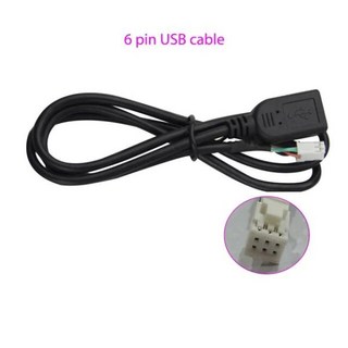 Bonroad 자동차 라디오 액세서리 안드로이드 네비게이션용 USB 케이블, 01 6 Pin USB cable, 01 6 Pin USB cable, 1개