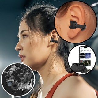 스포츠 골전도이어폰 블루투스 귀걸이 오픈형 귀안빠지는 이어폰, 블랙 상세참조, 스포츠귀걸이무선이어폰