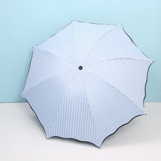 條紋太陽傘 晴雨兩用摺疊傘 黑膠防曬防紫外線雨傘 男女商務傘