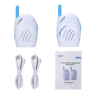 베이비모니터 캠 휴대용 무선 베이비 모니터 디지털 오디오 양방향 대화 아기 울음 소리 감지기 보모 보안 민감성 전송 2.4GHz, 1.Baby Monitor