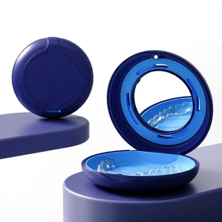 거울 청소 치아 밀봉 가짜 상자 5 색 휴대용 교정 폐쇄 리테이너 케이스