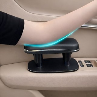 세이보링 차량용 운전석 팔걸이 팔꿈치 쿠션 높이조절, 블랙, 1개