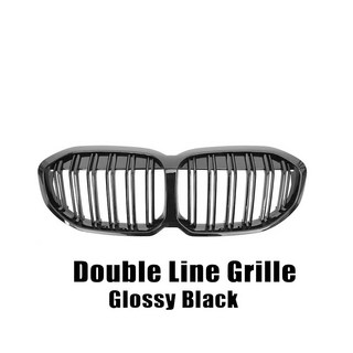 XVIP 자동차 전면 키드니 그릴 블랙 글로스 BMW 1 시리즈 F40 튜닝 118i xDrive 2020-2024, 07 Double-Gloss Black