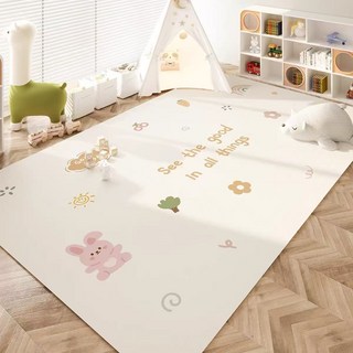 FONOW 강아지매트 방수 미끄럼 방지 애견 매트 5mm 두께의 강아지 가정용 매트, A-토끼 패턴, 1개