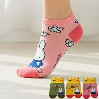 Miffy 米飛 女性船襪 棉質米飛放風箏圖案設計