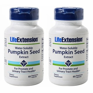 LIFE EXTENSION 水溶性南瓜籽萃取素食膠囊, 60顆, 2罐