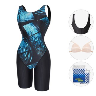 아날도바시니 반신 5부 빅사이즈 아쿠아로빅 강습 여성 실내수영복 ASWU7533