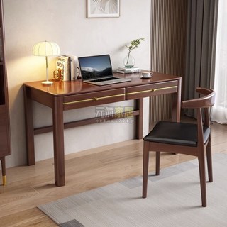 實木書桌中學生家用學習桌現代簡約新中式辦公桌寫字桌臺式電腦桌桌子, 【白色】實木書桌 #穩固耐用,80*60*75cm