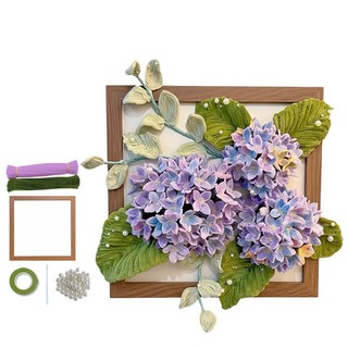 루루이즈 모루 은방울꽃 액자 DIY 키트, 수국액자 세트, 1개