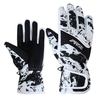 ARISE 男士防水滑雪手套 AWGA0, 黑色