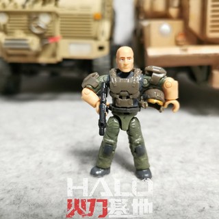 메가 헤일로 시리즈 차량용 세트 Spartan 블록 UNSC 퍼플 포즈 쿨티 탱크, 헬멧 탈부착식, 1개