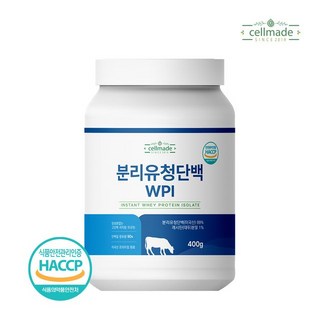 락토프리 분리 유청 단백질 분말 자연방목 wpi 웨이 프로틴 유당제거 속편한 단백질 보충제 프로틴 파우더 쉐이크 식약처 haccp 인증, 400g, 1개