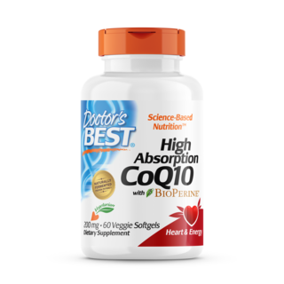 Doctor's BEST 高吸收 CoQ10 200毫克 素食軟膠囊 無麩質, 60錠, 1個