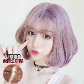 韓劇大力女子都奉順新款 空氣瀏海 耐熱 時尚梨花內灣短髮 假髮【MB210】, 1個, 焦糖